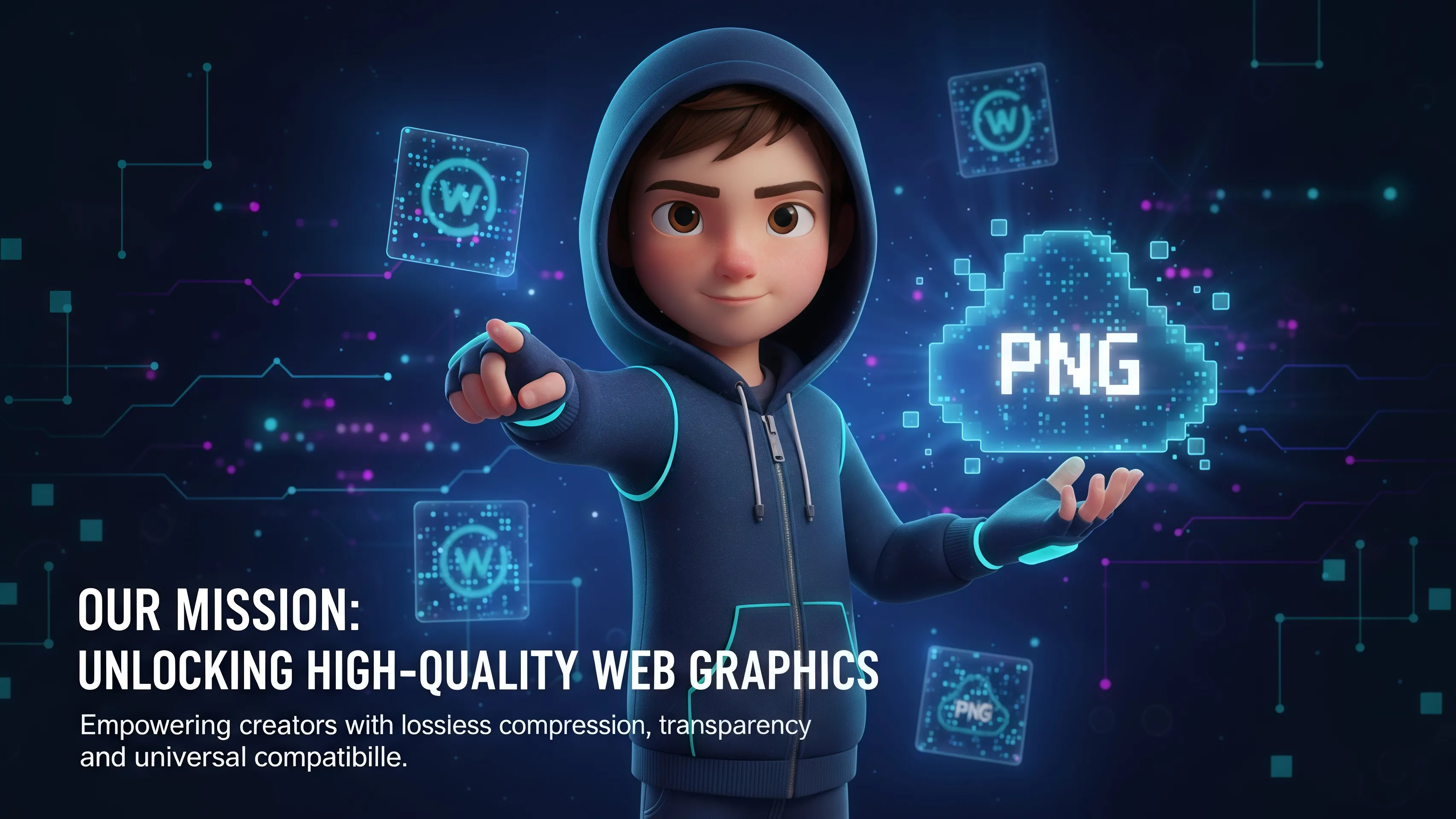 Illustration representing PixUp's mission to optimize images quickly and privately